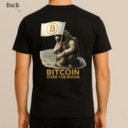 Bitcoin Over The Moon T-Shirt – Front and Back Print – White & Black