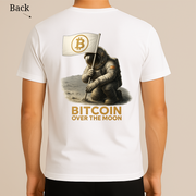 Bitcoin Over The Moon T-Shirt – Front and Back Print – White & Black