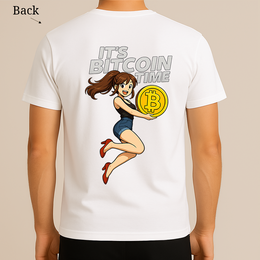 T-Shirt Bitcoin Ragazza Anime – Edizione It's Bitcoin Time