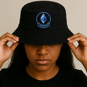 Sombrero Bucket Ethereum - Blanco y Negro