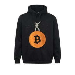 Felpa con Cappuccio Bitcoin con Design di Astronauta.