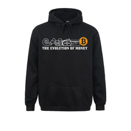 Felpa con Cappuccio Bitcoin Evolution - Stile Moto & Biker, Disponibile in Diverse Taglie