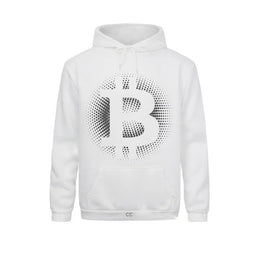 Felpa con Cappuccio Bitcoin Nera con Design Minimalista